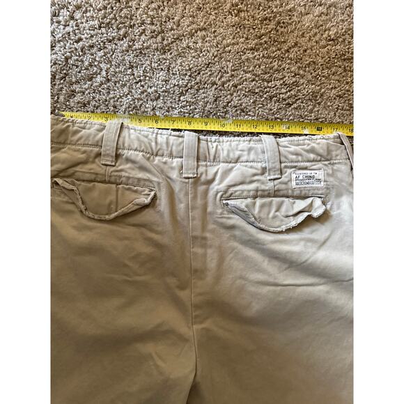 Y2K Abercrombie & Fitch Regulation Officer 34” Heavyweight Khaki Chino Shorts - Picture 6 of 8